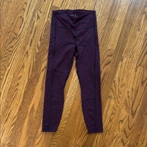 Athleta Purple and Black Textured Leggings